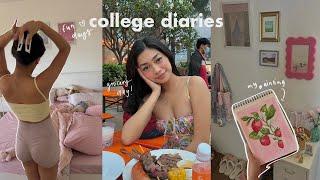 COLLEGE DIARIES | fun days, painting, grocery day 