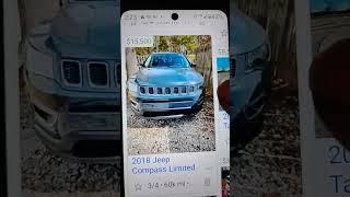 2018 jeep compass limited 60k 15,500 nice suv
