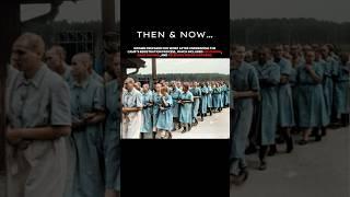 Auschwitz: WWII Photos Then and Now / Powerful Comparison  #shorts #ww2 #history