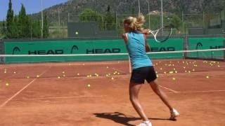 Diana Tokkar from Russia training at the Guillermo Vilas tennis academy Spain,