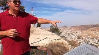 With David Ha'Ivri in Shomron overlooking Nablus with Tommy Robinson