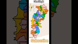 Map of Chhattisgarh #shortsChhattisgarh