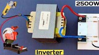 How to Make Powerful Inverter  220v without IC Using Irfz44n 2500W