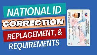 PAANO ITAMA ANG MGA MALI SA NATIONAL ID #nationalid #nationalidcorrection #philsys