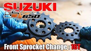 Upgrade  to a 16T front sprocket #FrontSprocket #SlotHitWonder #SV650