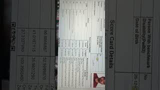 CUET UG Score Card 2022