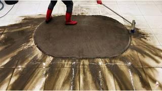 Full + Full slime covered round carpet cleaning satisfying ASMR