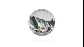 1 oz. Pure Silver Coloured Coin – Landscape Illusion: Salmon