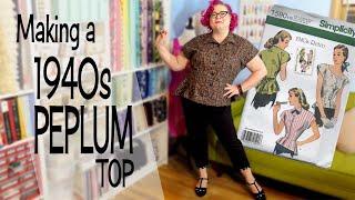 Making a 1940s Peplum Top - Sewing Simplicity Retro 1590