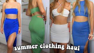 HUGE SUMMER CLOTHING HAUL | h&m, shein, tom's trunks