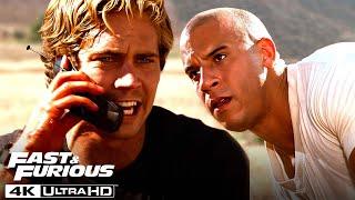 The Fast and the Furious | Brian Saves Vince from Botched Highway Robbery in 4K HDR