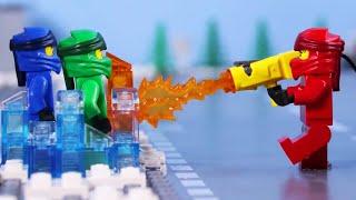 STOP MOTION LEGO Ninjago: Kai's Truck | LEGO Experimental Kai's Firetruck | Billy Bricks