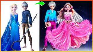 Elsa & Jack Frost's Wedding in Frozen 2 - Stunning Bride & Groom Glow Up | Fashion Wow