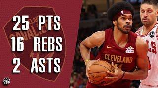 Jarrett Allen 25 pts 16 rebs 2 asts vs Bulls 2024 Preseason