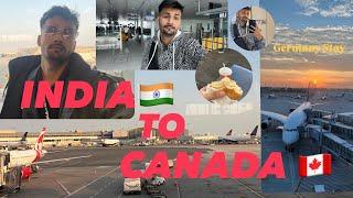 India To Canada Vlog | Thunder Bay - Connecting Flight at Germany | immigration process at airport