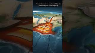Oceanic plate between Arabian and Eurasian continental plates is breaking #Geology #platetectonics
