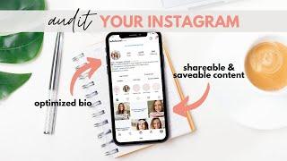 HOW TO SELF-AUDIT YOUR INSTAGRAM ACCOUNT FOR SUCCESS: Checklist to optimize your Instagram account