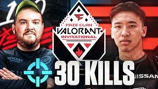 TIGHT MATCH AND HIKO 30 BOMBS!! | 100 Thieves vs Faze Clan (Map 2) (Faze Valorant Invitational)