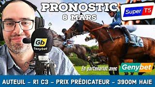  Pronostic Quinté / Super Top5 Samedi 8 Mars 2025. Auteuil  Prix Prédicateur