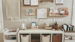 homeschool room tour | mama of four | preschool kinder elementary