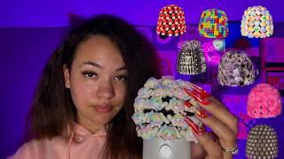 ASMR On ALL of My Embellished Mic Covers (no talking)️