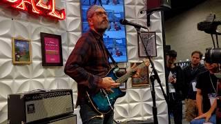 Blues Saraceno at the Ernie Ball booth NAMM 2020