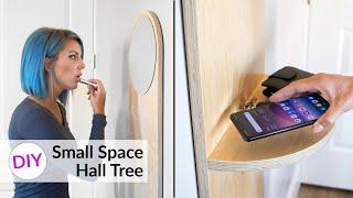 DIY Small Space MODERN Hall Tree