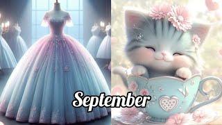 choose your birthday month and unlock beutiful ballgown with matching cute kitten 