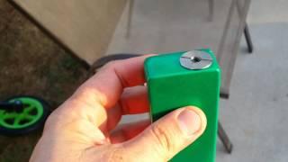 Emerald Sprarkle powdercoated box mod.