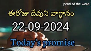 Today's promise | Eroju devuni vaagdaanam | Word of god | 22-09-2024