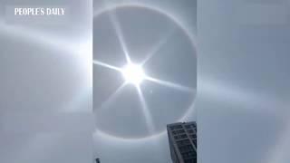 Amazing halo was seen in Nanning, S China's Guangxi