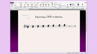 Sibelius PDF Export