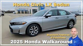 2025 Honda Civic LX Walkaround Review Standard Features and Functions