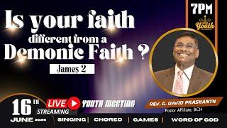Youth Meeting l 16 JUNE 2025 l Rev. G. David Prashanth l Baptist Church Hyderabad #  LIVE