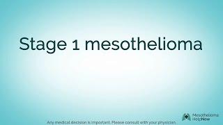 About Stage 1 Pleural Mesothelioma