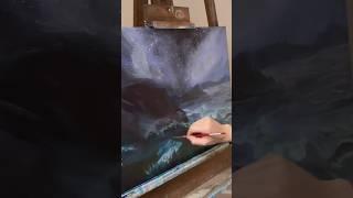 A Cove in the Cosmos, Acrylic on Canvas - Full 1 Hour ASMR Painting #painting #asmrpainting #art