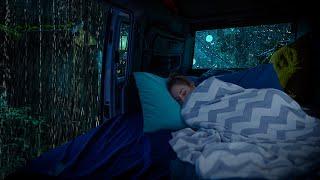 The Sound of Heavy Rain on the Car Roof Deeply Helps You Get a Good Night's Sleep