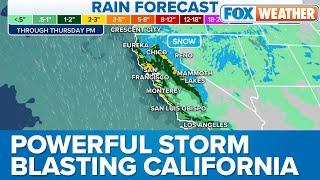 Another Powerful Storm Blasting California With Heavy Rain, High Winds, Snow