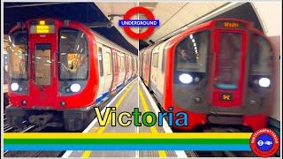 Evening Crowds and Action at Victoria Underground Station! - (28/11/2023)