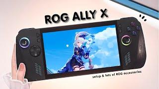 🩵 New ROG Ally X aesthetic Unboxing | 5TB | SSD upgrade | accessories | ROG setup| eGPU
