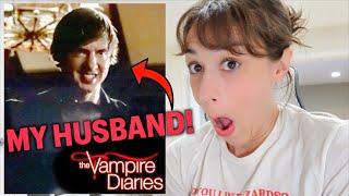 REACTING TO MY HUSBAND ON THE VAMPIRE DIARIES!