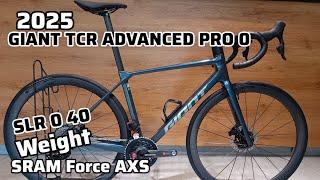 2025 GIANT TCR ADVANCED PRO 0 SMALL + WEIGHT || GIANT SLR 0 40 WHEELSET || SRAM FORCE AXS GROUPSET