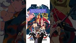 Gurren Lagann Anime Opening #animeopening #animeintro #animeop #gurrenlagann #kamina #mechaanime