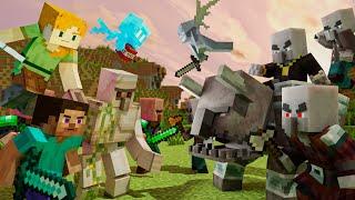 Village Raid - Alex and Steve life (Minecraft animation)