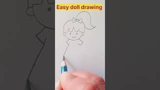 How to draw a doll in easy way || Easy doll drawing for beginners