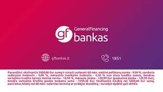 General Financing Bankas - mažos palūkanos