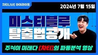 [차티] #미스터블루 여기서 한번은 튀어줄 가능성 ↑대응법 필독! [주미다 3시 마감브리핑] - 24.07.15