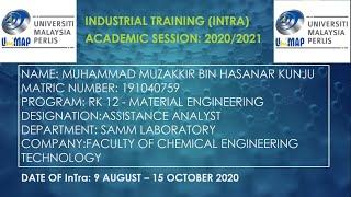 UniMAP Internship 2021