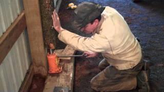 Fixing Sagging Posts in Our Pole Barn Before Concrete Pour – DIY Repair