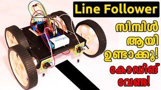 How to make a Line Follower Robot? Robot Making Malayalam | സിമ്പിൾ ആയി ഈ റോബോട്ട് ഉണ്ടാക്കൂ